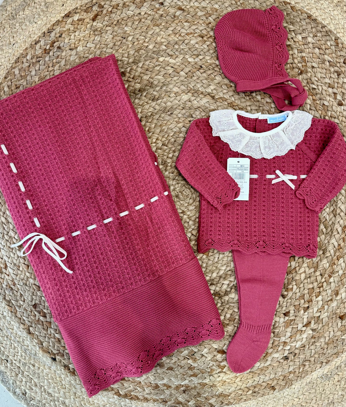 Set nascita neonata Borgogna