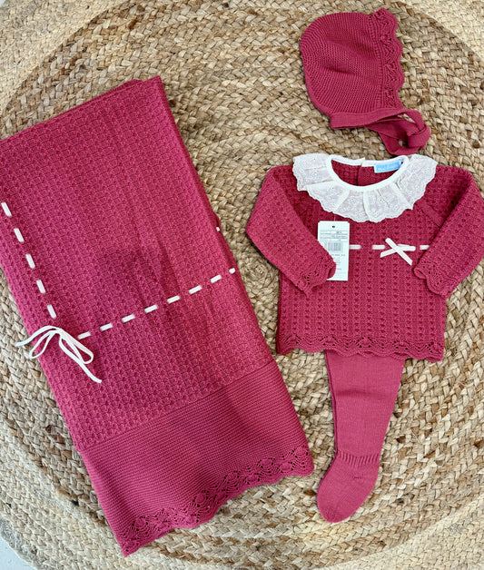 Set nascita neonata Borgogna