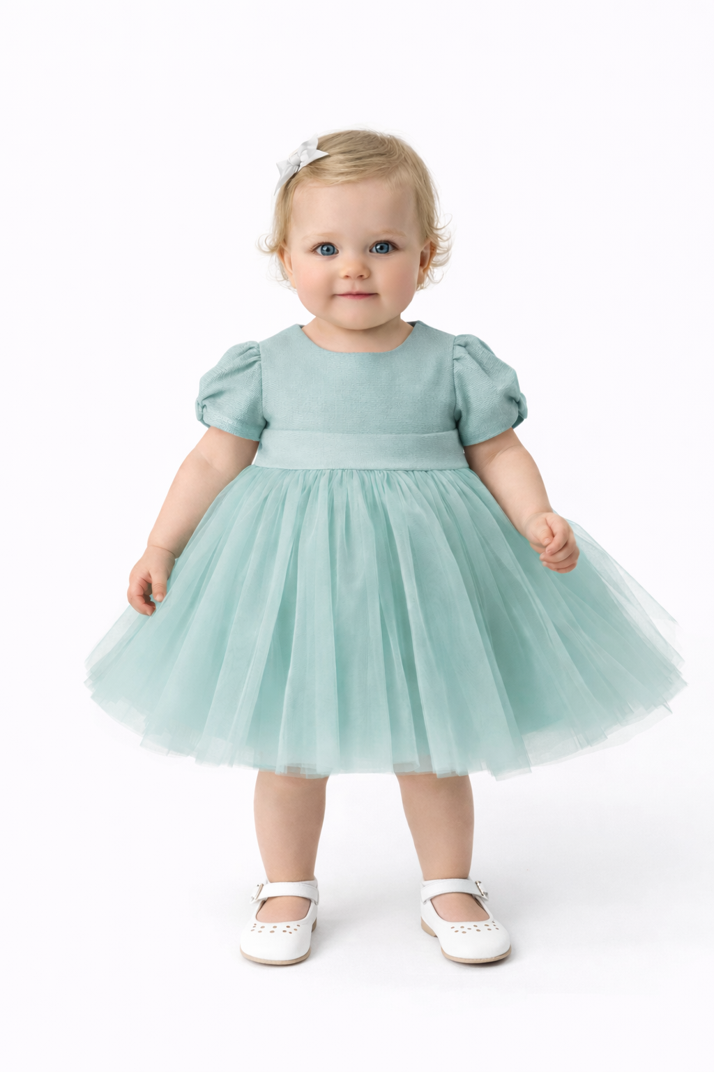 Abito fiocco Verde Tiffany