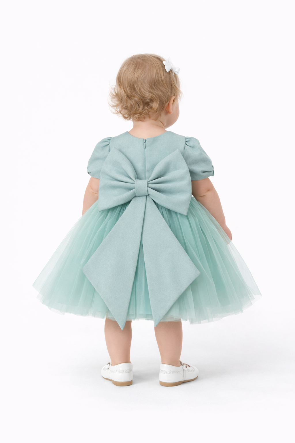Abito fiocco Verde Tiffany