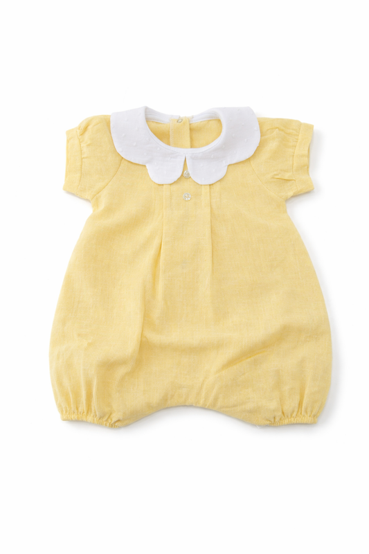 T4630/06 pagliaccetto giallo con collo farfalla