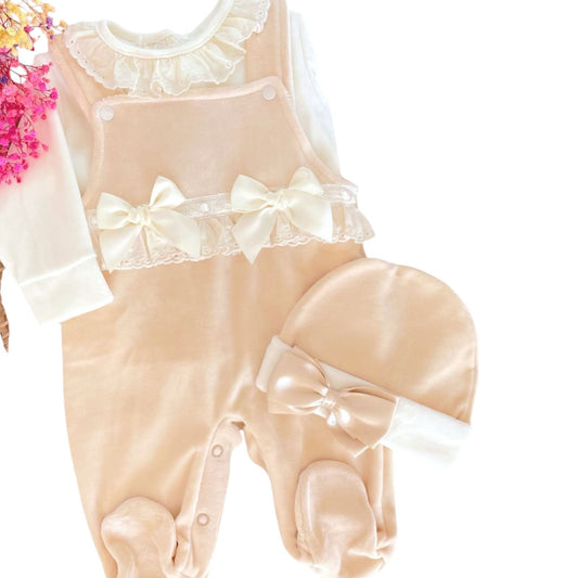 Tutina ciniglia beige - La culla di Vanity kids